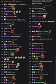 Fans reacting to the incident (Image via Pokimane/Twitch chat)